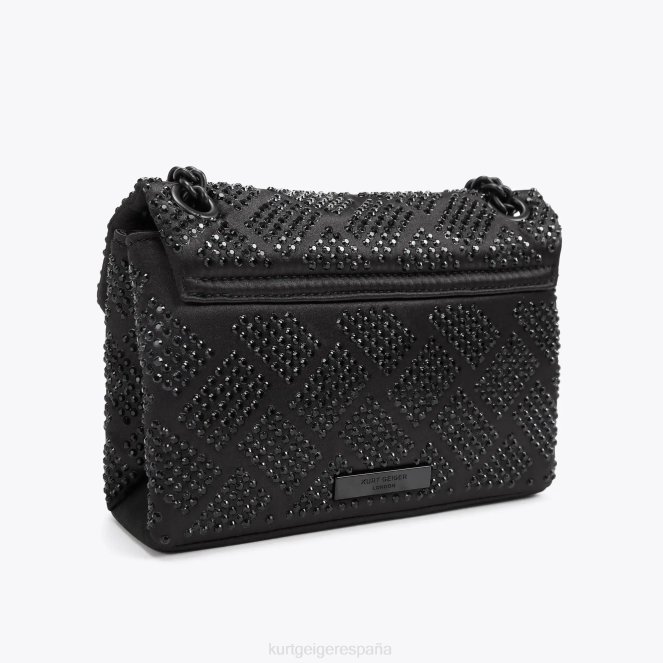 Kurt Geiger mujer Tela de Londres mini Kensington 2LPR40 | bolsas negro